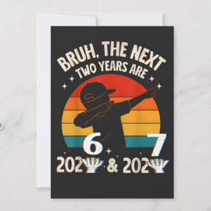 Grappige Zes Zeven “67” Oud en Nieuw Kinderen Nieu Feestdagenkaart