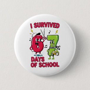 Grappige Zes Zeven 67 School Meme Nummers Leraar S Ronde Button 5,7 Cm