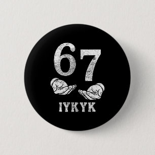 Grappige zes zeven 6 7 meme g alpha jargon als je ronde button 5,7 cm
