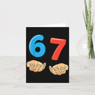 Grappige Zes Zeven 6 7 Meme Gen Alpha Jargon 67 Ha Kaart