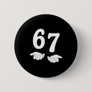 Grappige Zes Zeven 6 7 Meme Gen Alpha Jargon 67 Ha Ronde Button 5,7 Cm