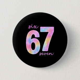 Grappige Zes Zeven 6 7 Meme Gen Alpha Jargon 67 Ki Ronde Button 5,7 Cm