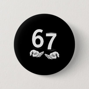 Grappige Zes Zeven 6 7 Meme Gen Alpha Sla Jargon 6 Ronde Button 5,7 Cm
