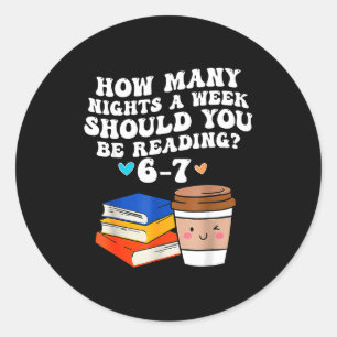 Grappige Zes Zeven 6 7 Meme Leraar Lezen 6-7 67 St Ronde Sticker