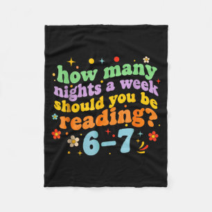 Grappige zes zeven 6 7 Meme leraar ontwerp Lezen 6 Fleece Deken