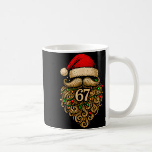 Grappige Zes Zeven 6 7 Meme Santa Baard Kerstmanne Koffiemok