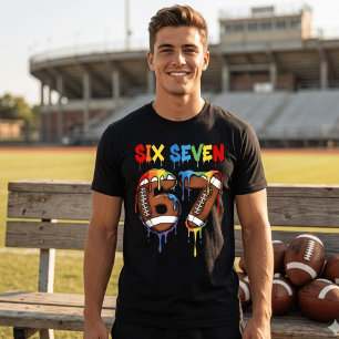 Grappige Zes Zeven 6 7 Voetbal Drip Kids T-Shirt