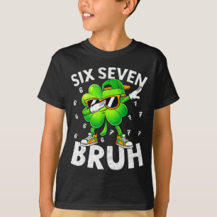 Grappige zes zeven bruh st patricks dag dabbing t-shirt