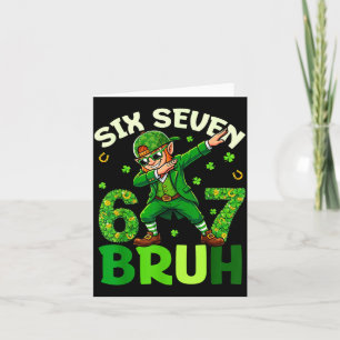 Grappige zes zeven bruh st patricks dag shirts kin kaart