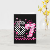 Grappige Zes Zeven Coquette 6 7 Meme Mannen Vrouwe Kaart (Gele Bloem)