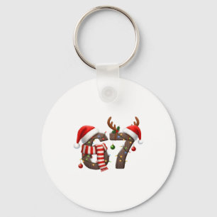 Grappige Zes Zeven Meme 6-7 Kerstmis 67 Kerstverli Sleutelhanger