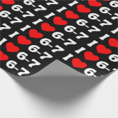 Grappige Zes Zeven Meme “Ik hou van 6-7” Patroon Cadeaupapier (Hoek)