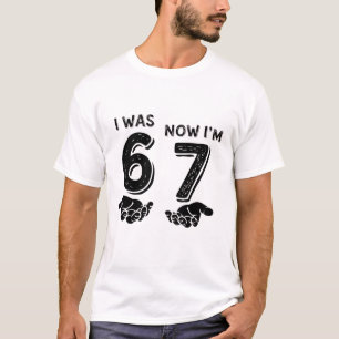 Grappige zes zeven verjaardag meme 6 7 jaar oud ve t-shirt