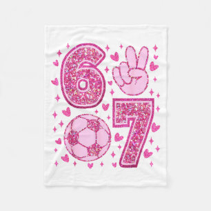 Grappige zes zeven voetbal Valentijnsdag mannen vr Fleece Deken