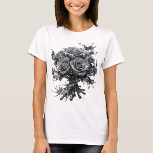 Grappige Zilveren ABSTRACTE KUNST Maatwerk T-shirt