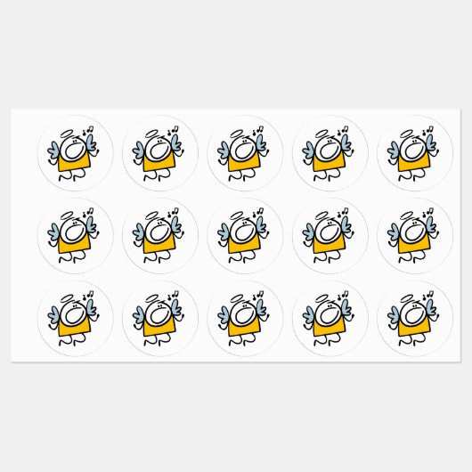 Grappige zingende engel labels (Vel)