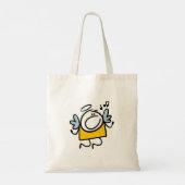 Grappige zingende engel tote bag (Achterkant)