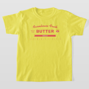 Grappige "Zoete" Boter Stok Geel Aangepast  T-shirt
