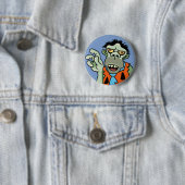 Grappige Zombie Caveman Ronde Button 5,7 Cm (In situ)