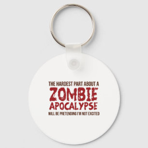 Grappige Zombie Gift Shirt Apocalypse Mannen Vrouw Sleutelhanger