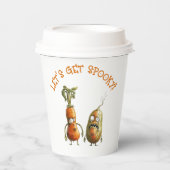 Grappige zombie groenten Halloween Papieren Bekers (Voorkant)