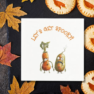 Grappige zombie groenten Halloween Servet