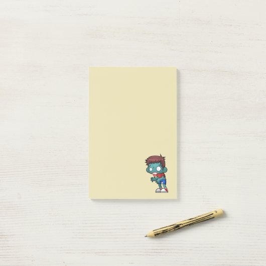 Grappige Zombie Guy Post-it® Notes (Op bureau)