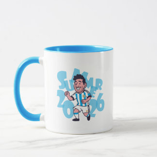 Grappige zomer 2026 voetbalspeler mok