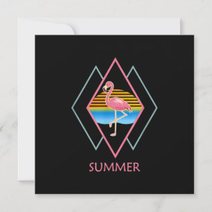 Grappige Zomer Flamingo Schattige Flamingo Liefh Kaart