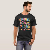Grappige zomer roept de vibes van de lerarenopleid t-shirt (Voorkant volledig)