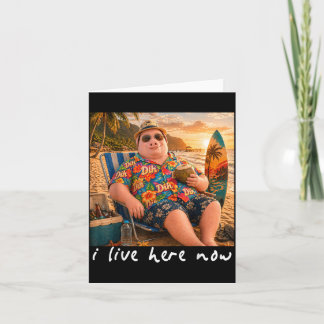 Grappige zomer strand surfen ik woon hier nu kaart