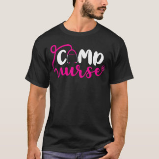 Grappige zomerkamp verpleegster stethoscoop kamp t-shirt