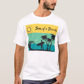 Grappige Zomervibes Zon van een Strand T-shirt (Voorkant)
