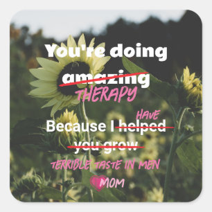 Grappige Zonnebloem Sticker Van Mama Naar Volwasse