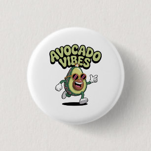 Grappige Zonnebril Avocado Ronde Button 3,2 Cm