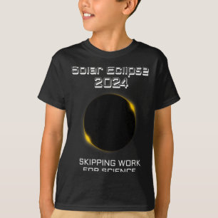 Grappige Zonsverduistering Slaap Werk Wetenschap T-shirt