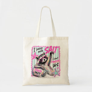 Grappige Zoute Zomer Sassy Strand Wasbeer Canvas Tote Bag