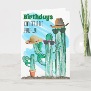Grappige Zuidwestelijke Aquarel Cactus Sjabloon