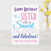 Grappige zusjes Happy Birthday Kaart (Gele Bloem)