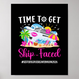 Grappige Zusters Cruise Caribisch gebied 2026 Cari Poster