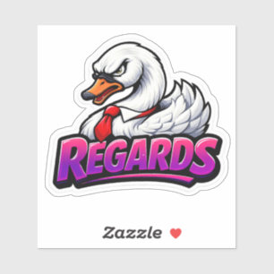 Grappige Zwaan Betreft Kantoor Sarcasme Sticker