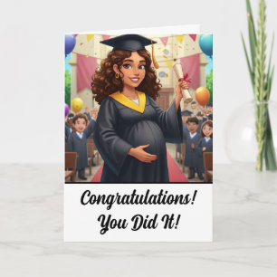 Grappige zwangerschaps universiteitsdiploma kaart