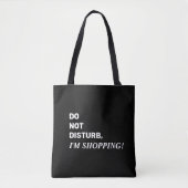 Grappige zwart-wit Gezegde Canvas tas (Voorkant)