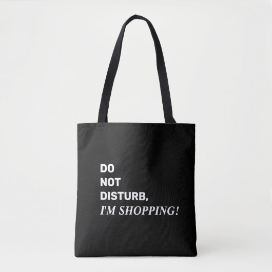 Grappige zwart-wit Gezegde Canvas tas (Voorkant)