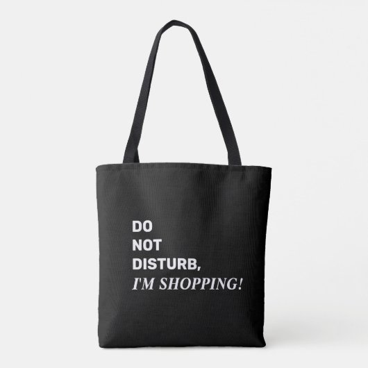 Grappige zwart-wit Gezegde Canvas tas (Achterkant)