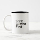 Grappige zwart-wit goedemorgen Mok (Links)