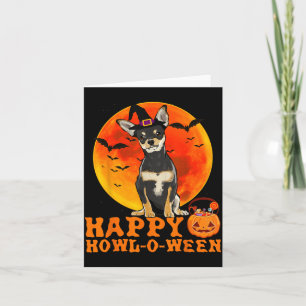 Grappige zwarte Chihuahua hond Halloween blij Kaart
