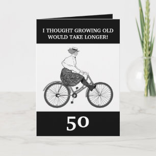Grappige zwarte en witte zus 50ste verjaardag kaart