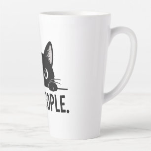 Grappige Zwarte Kat "Bah, MENSEN." Koffiemok Sch Latte Mok