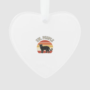 Grappige Zwarte Kat Ew Mensen Vintage Retro Design Ornament